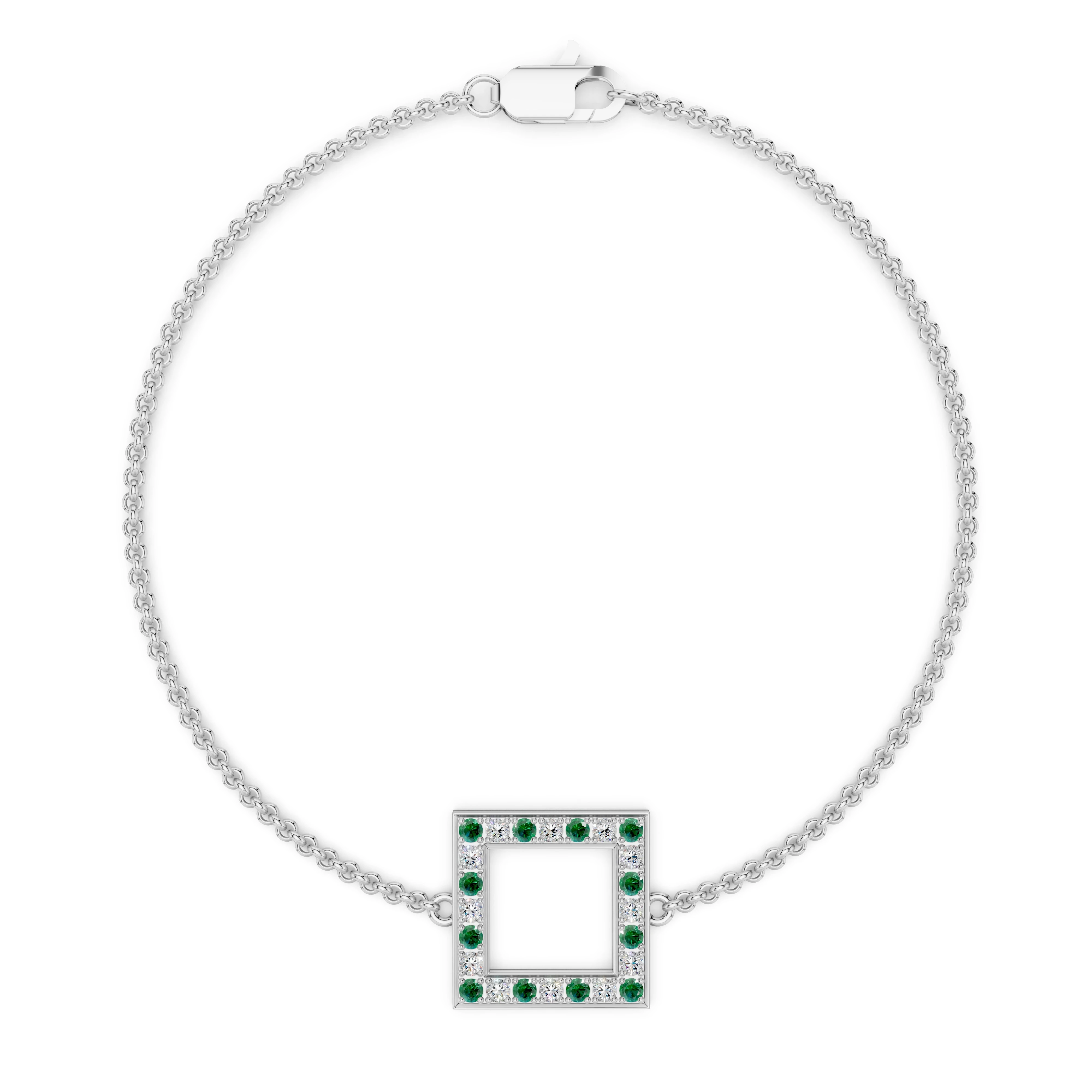 Zlatý náramek se smaragdy a diamanty