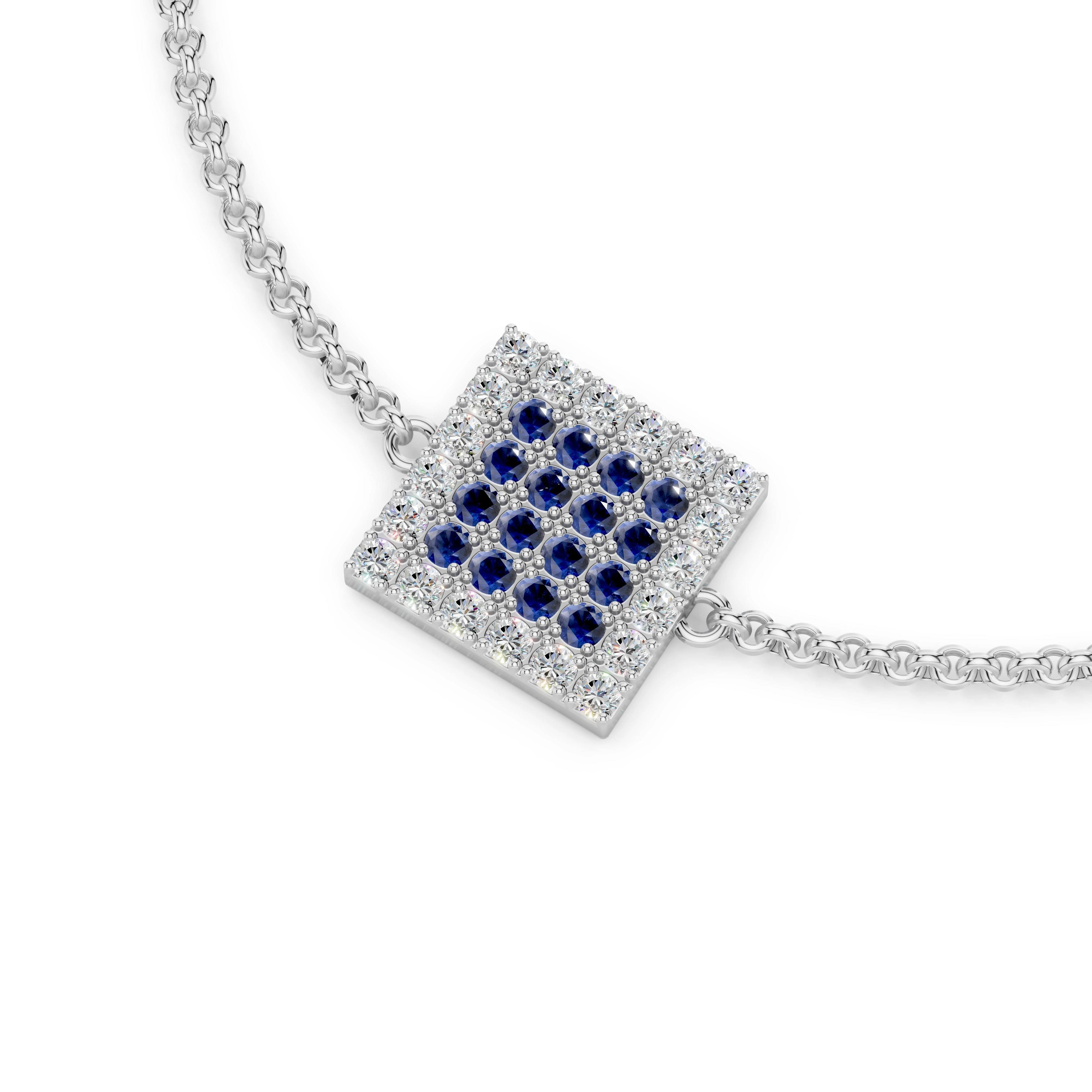 Zlatý náramek se safíry a diamanty