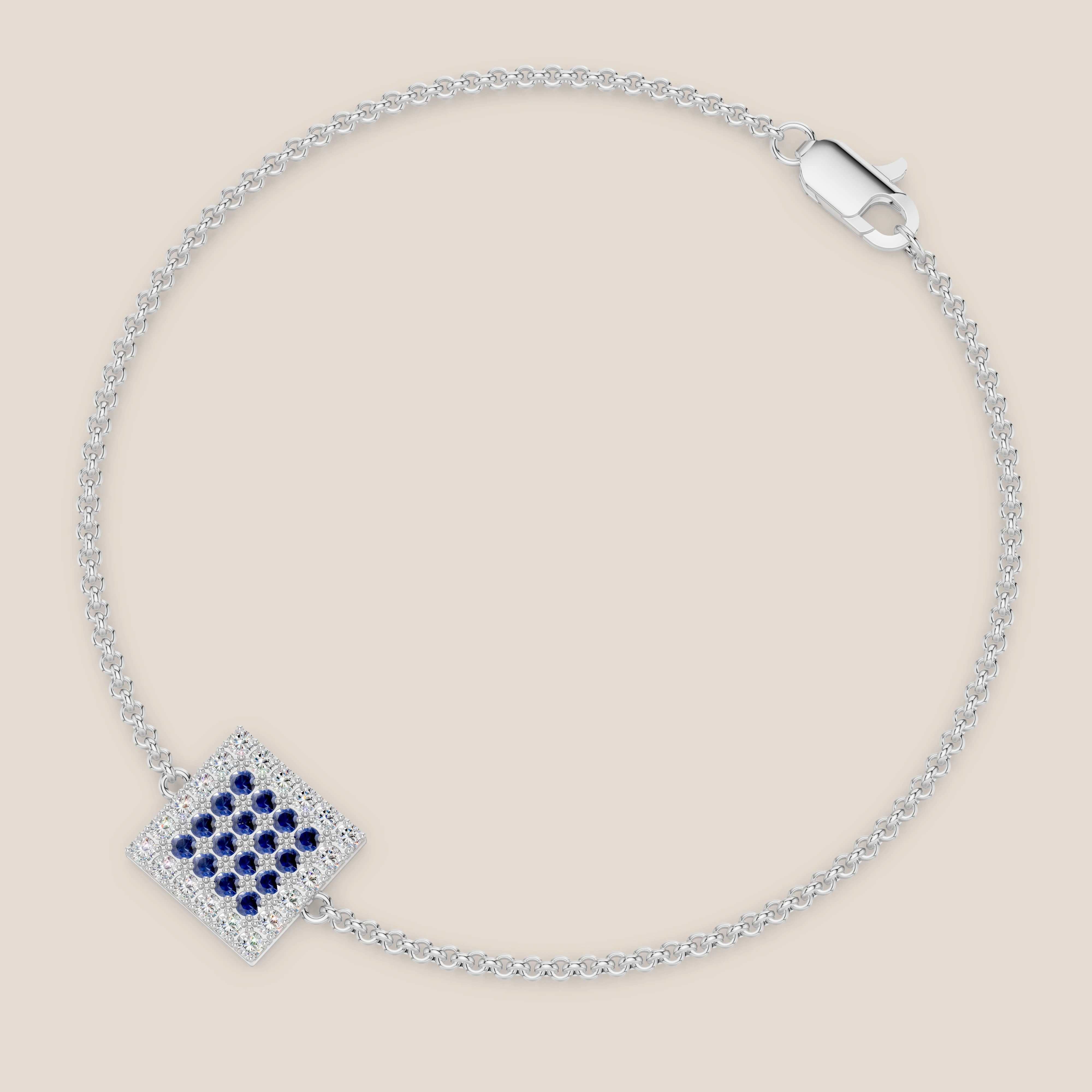 Zlatý náramek se safíry a diamanty