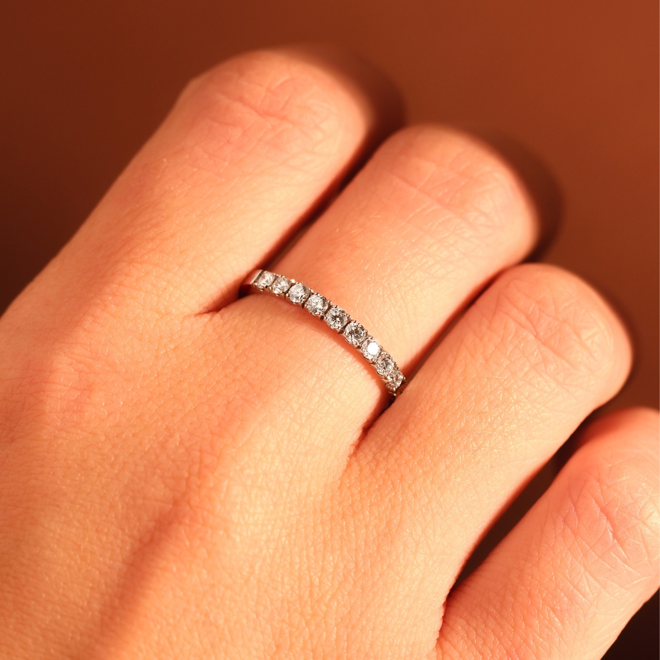 Prsten s přírodními diamanty