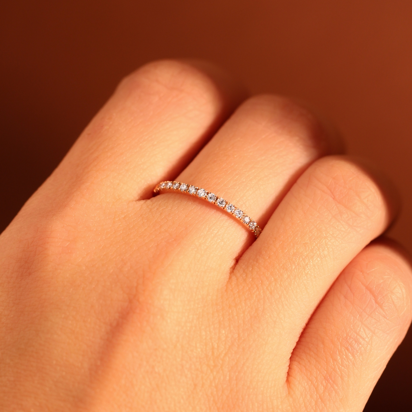 Prsten s přírodními diamanty