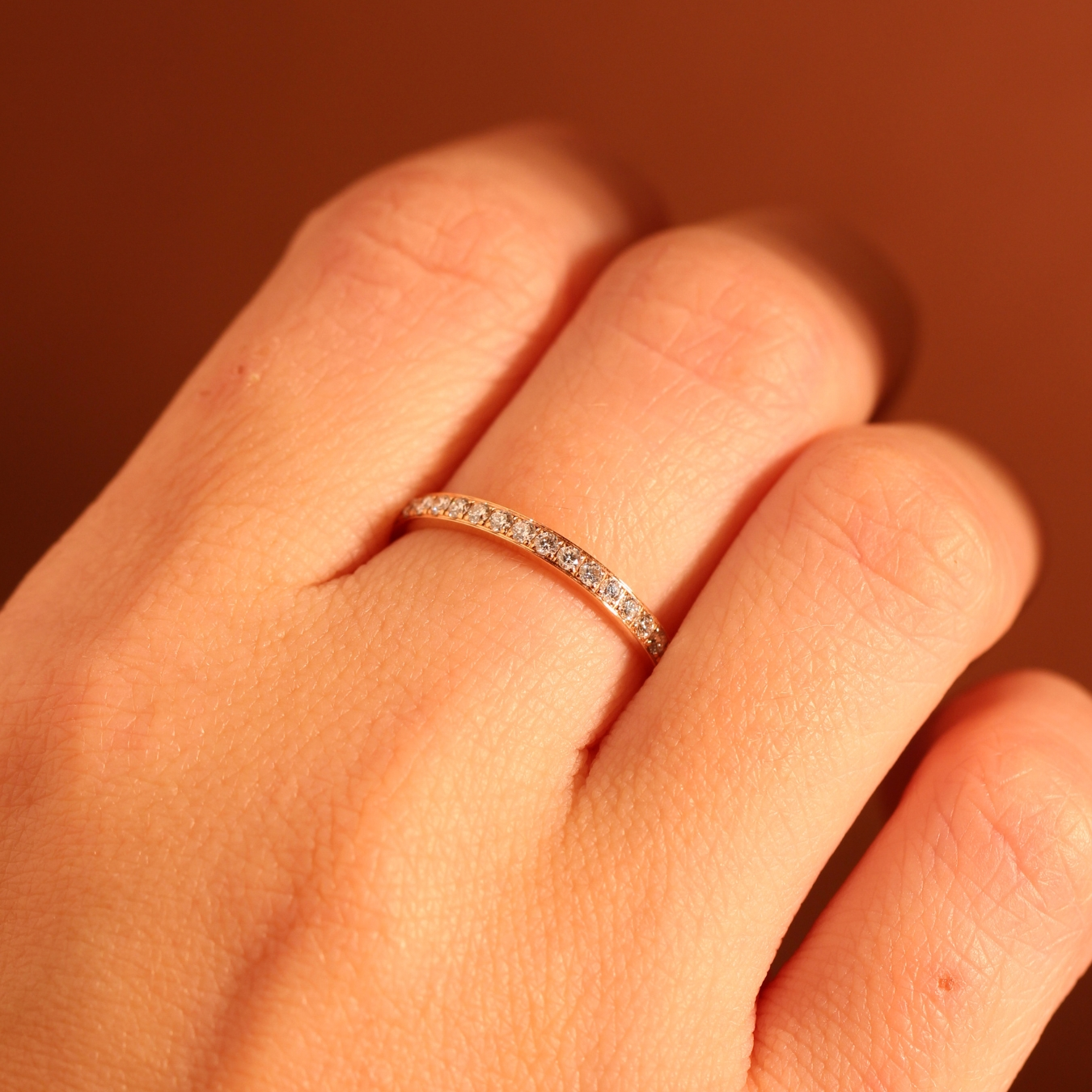 Prsten s přírodními diamanty