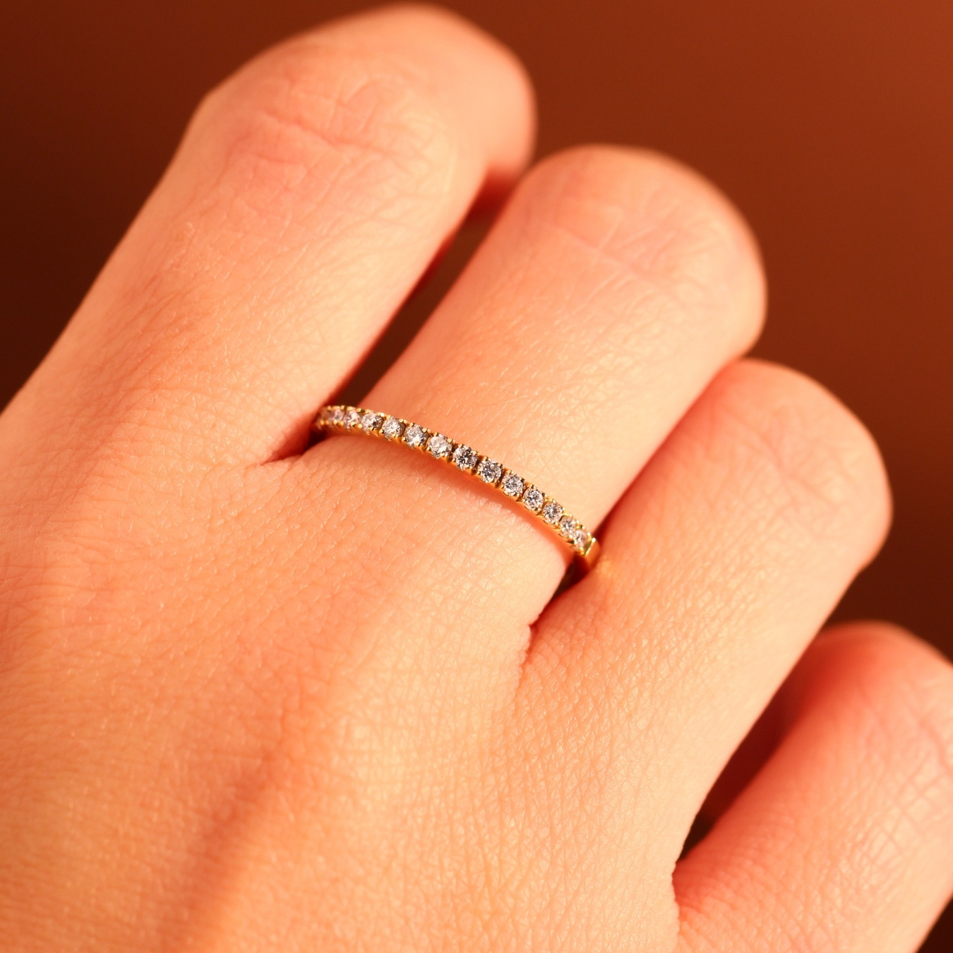 Prsten s přírodními diamanty