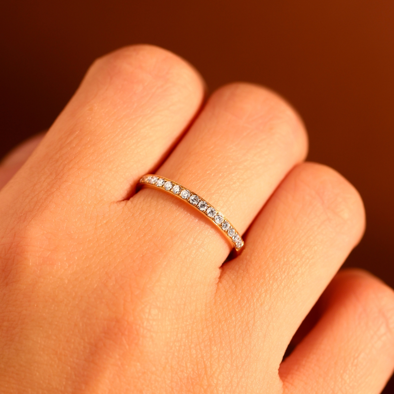 Prsten s přírodními diamanty