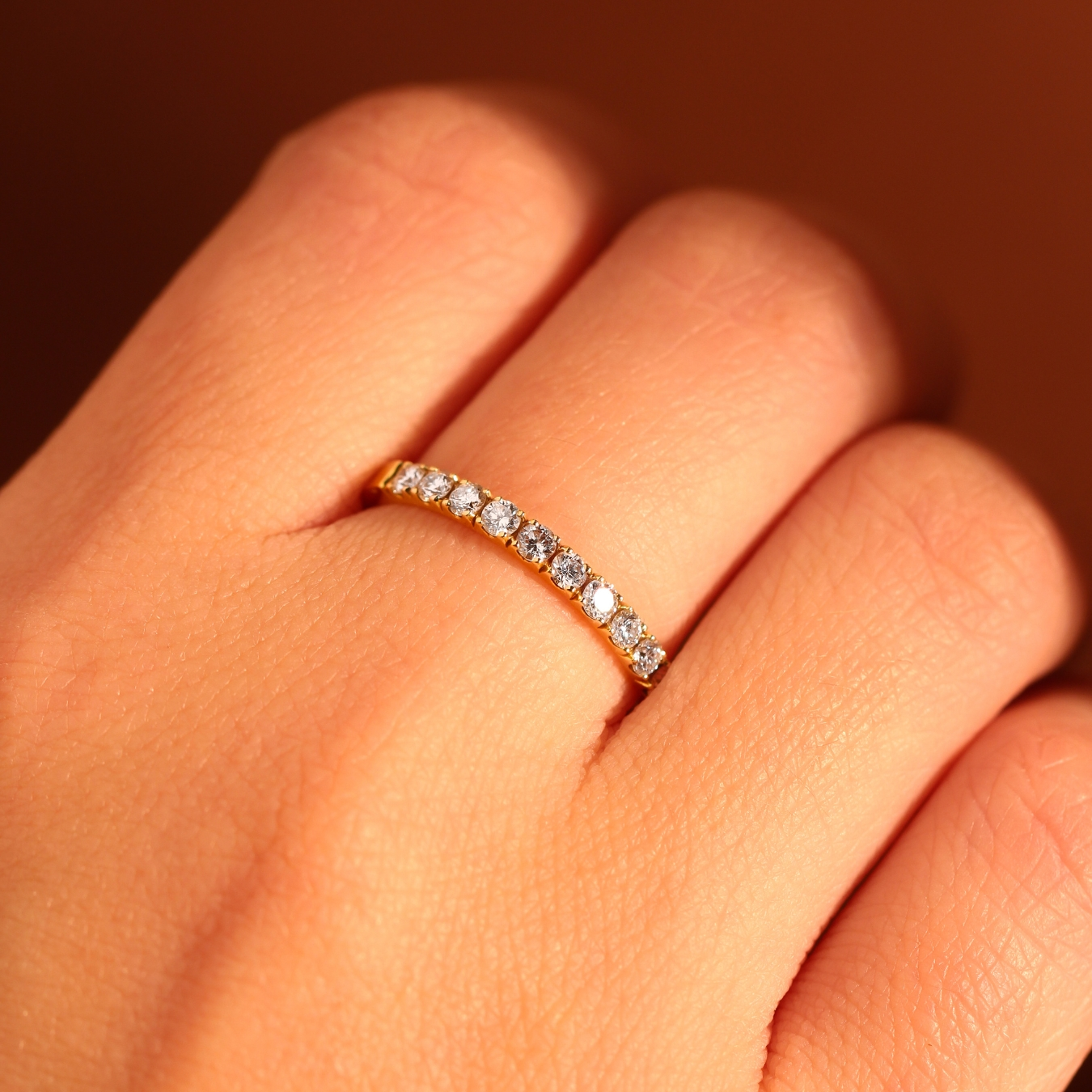 Prsten s přírodními diamanty
