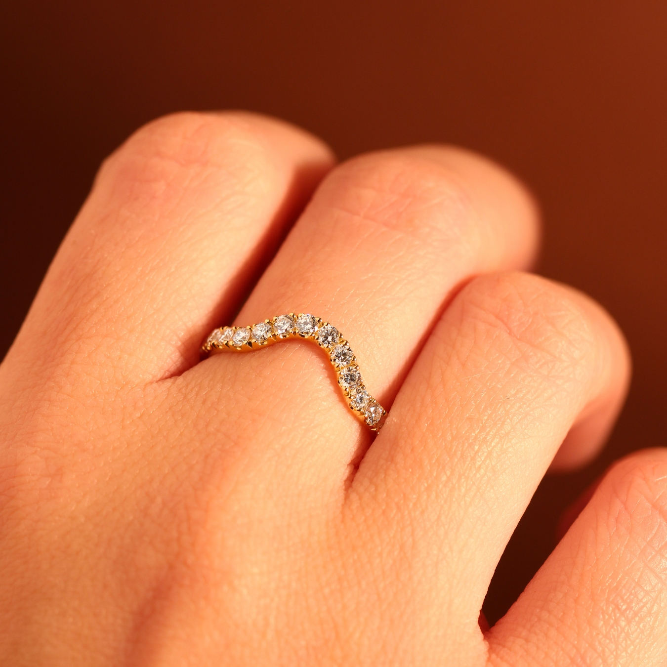Prsten s přírodními diamanty