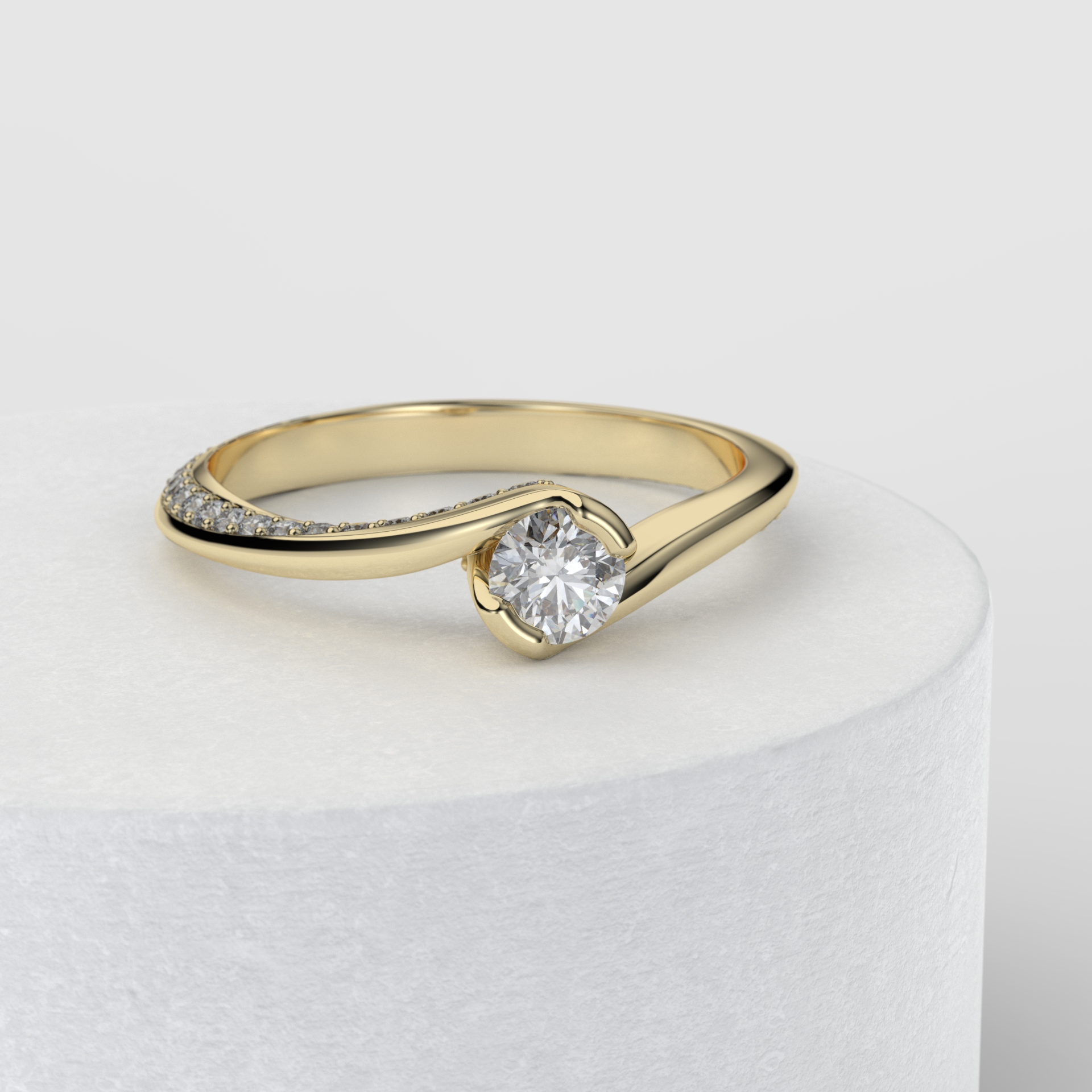 Prsten BR012 s laboratorními diamanty