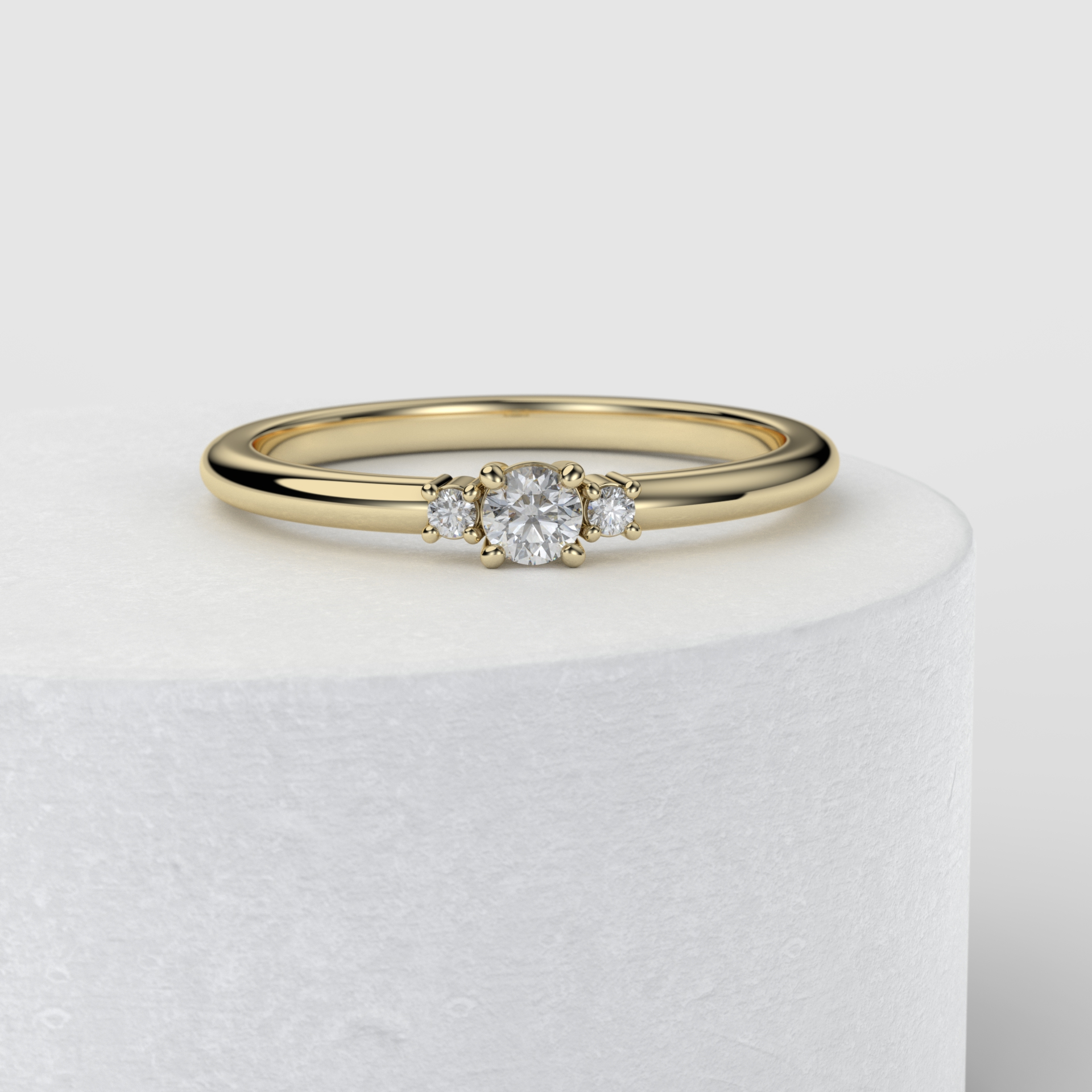 Prsten BR014 s přírodními diamanty