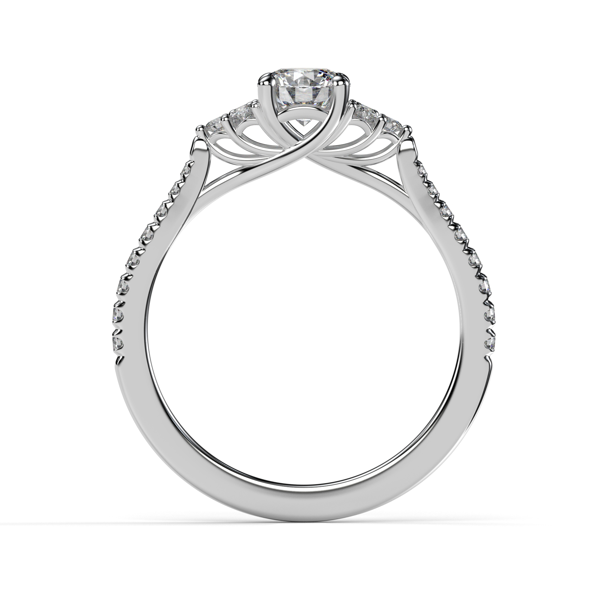 Prsten BR020 s laboratorními diamanty 