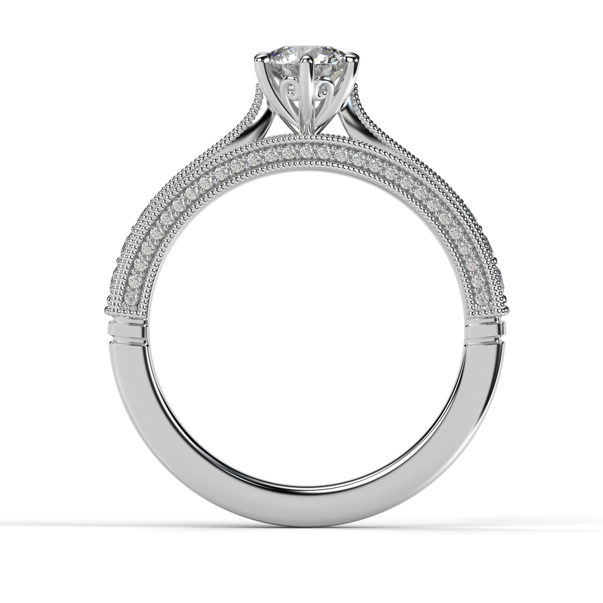 Prsten BR032 s přírodními diamanty