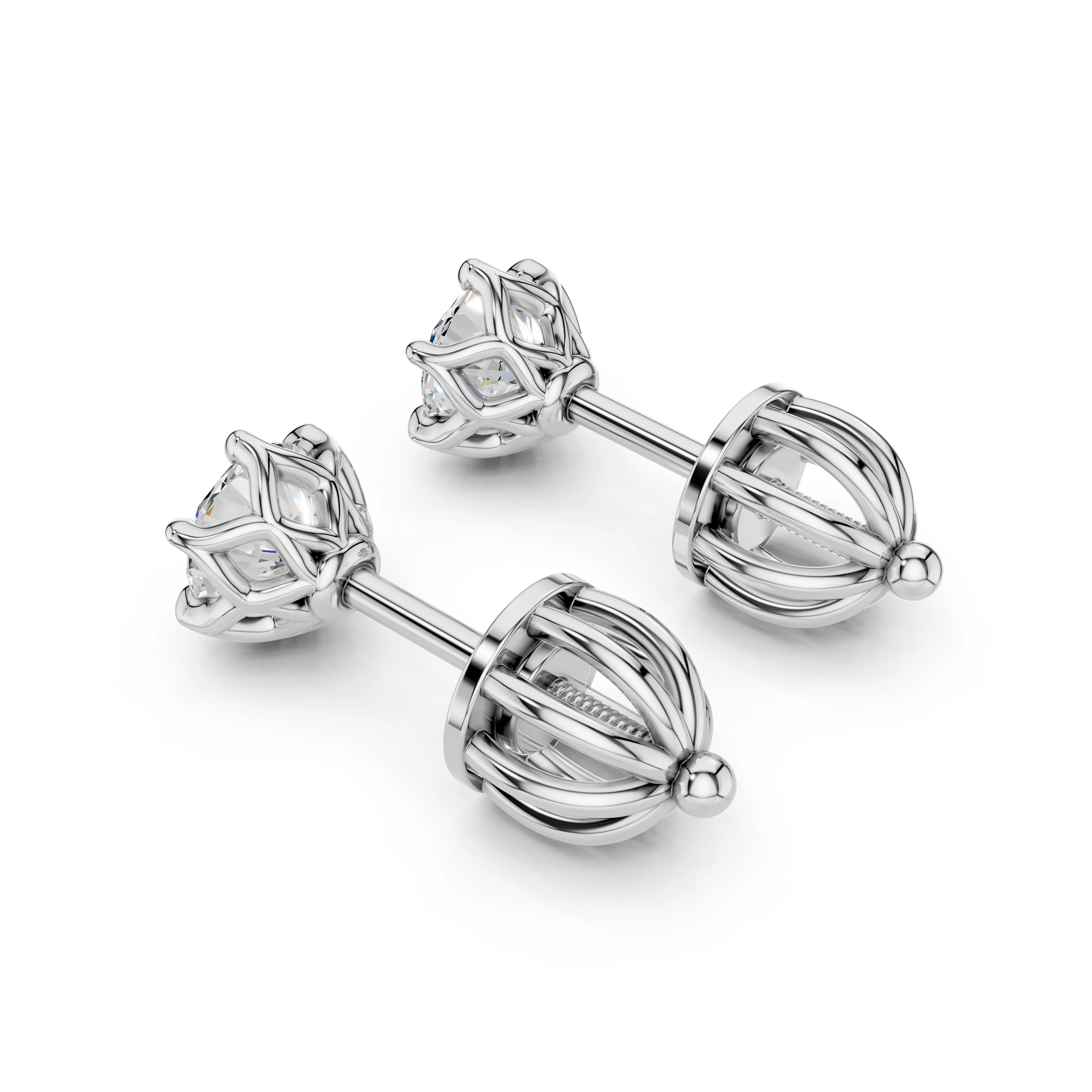 Náušnice E001 s laboratorními diamanty