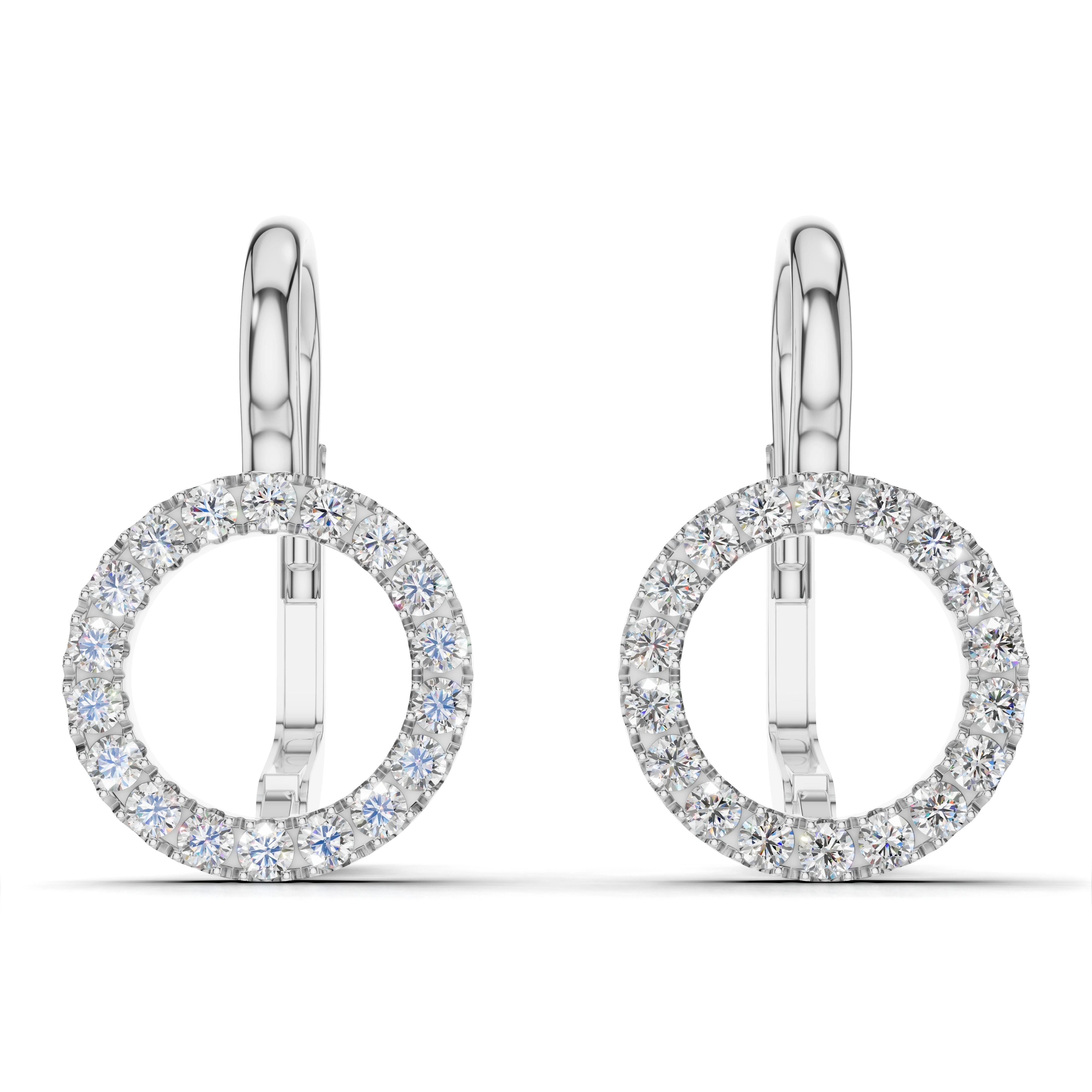 Náušnice na patent s diamanty