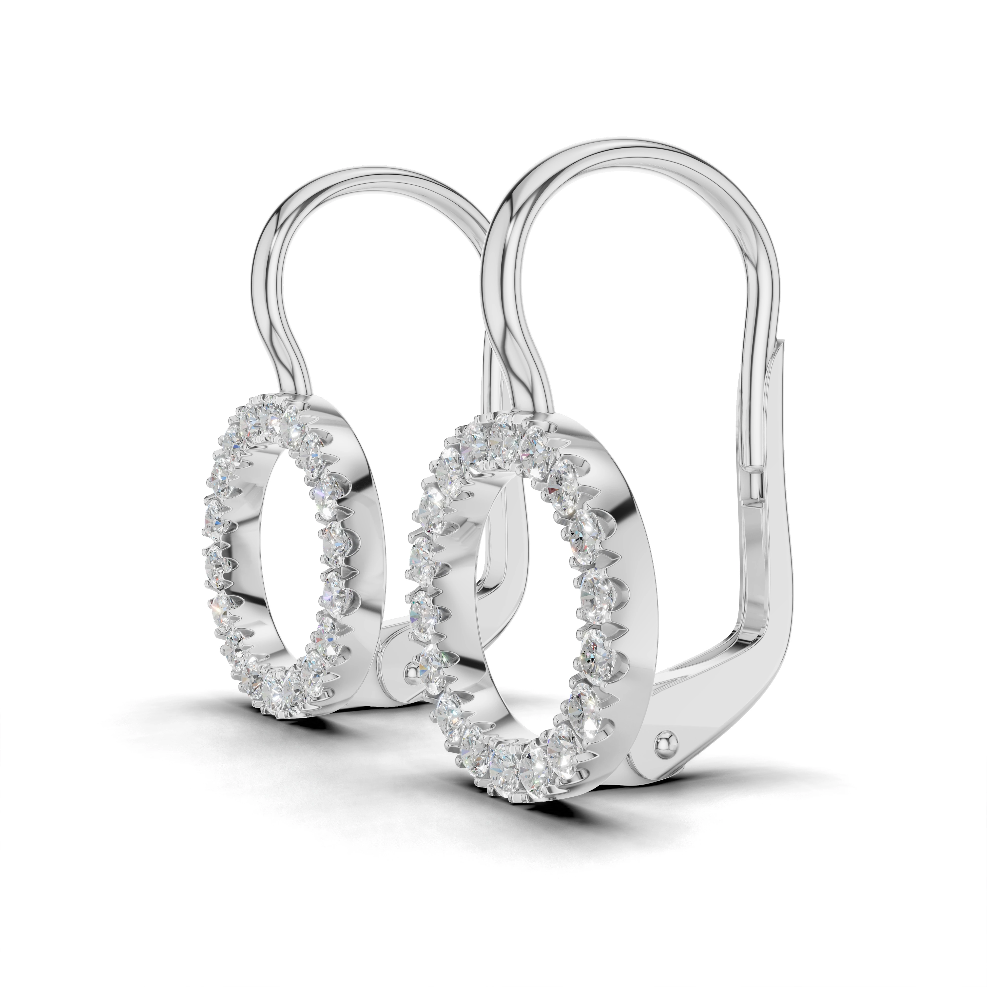 Náušnice na patent s diamanty