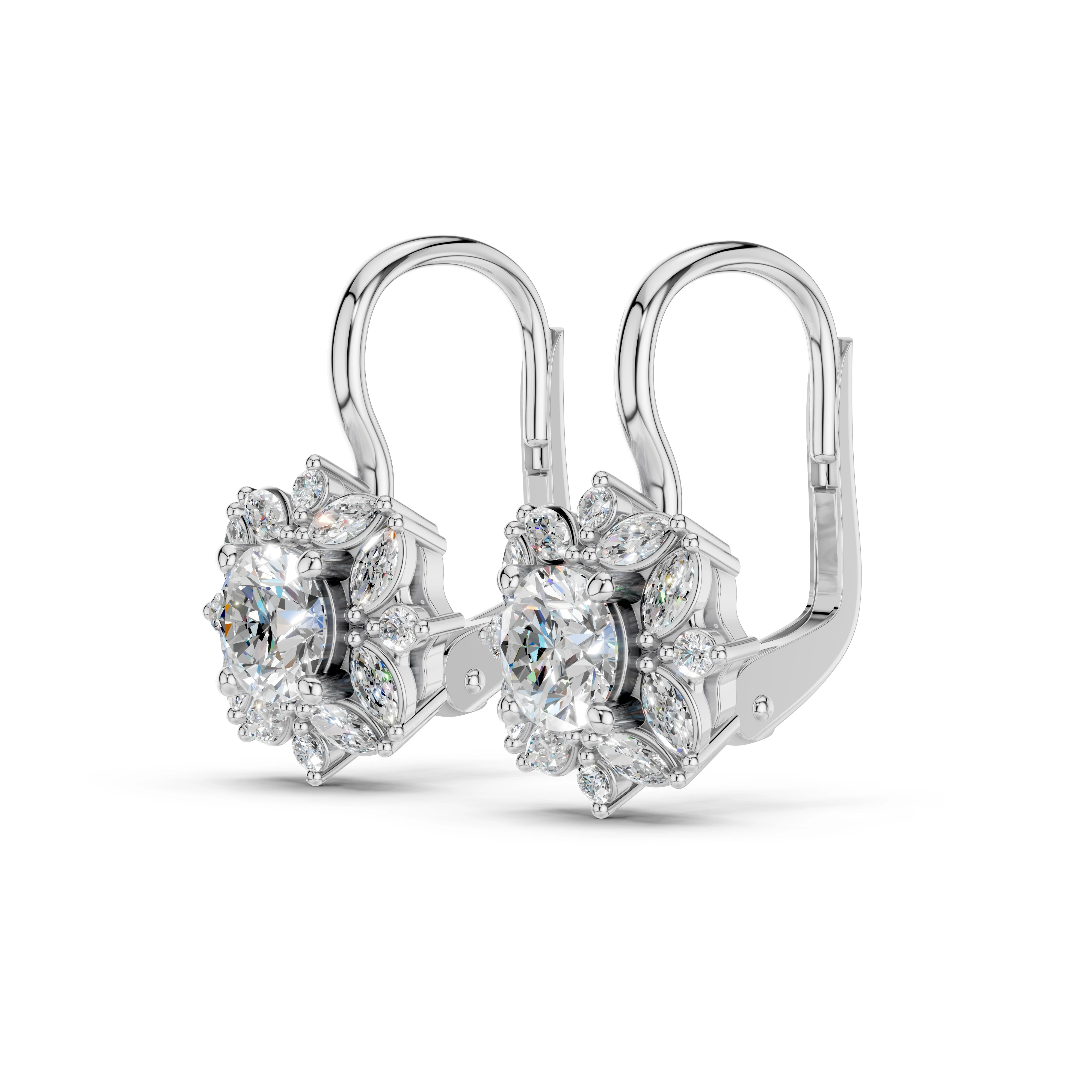 Luxusní zlaté náušnice s diamanty