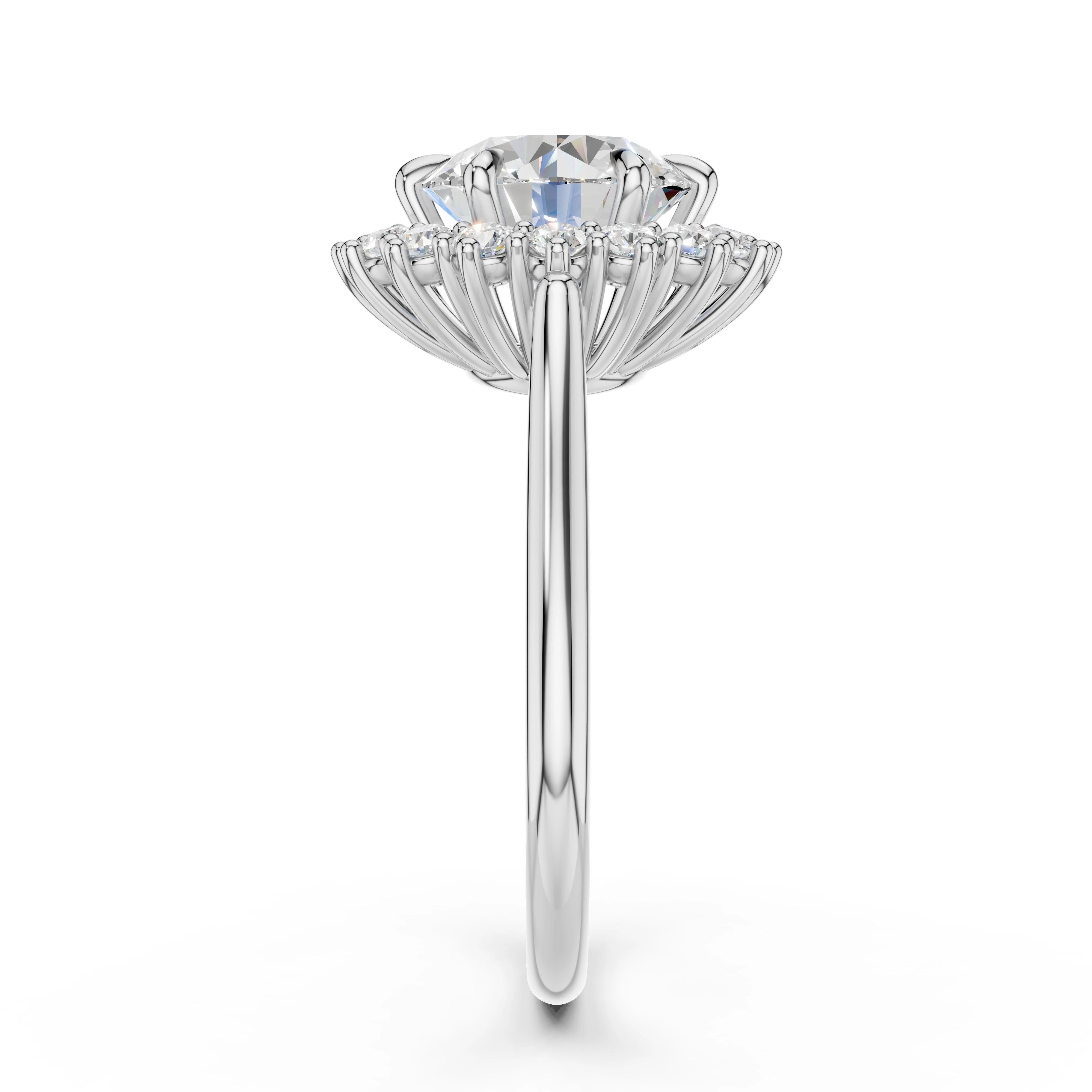 Prsten L008 s laboratorními diamanty.