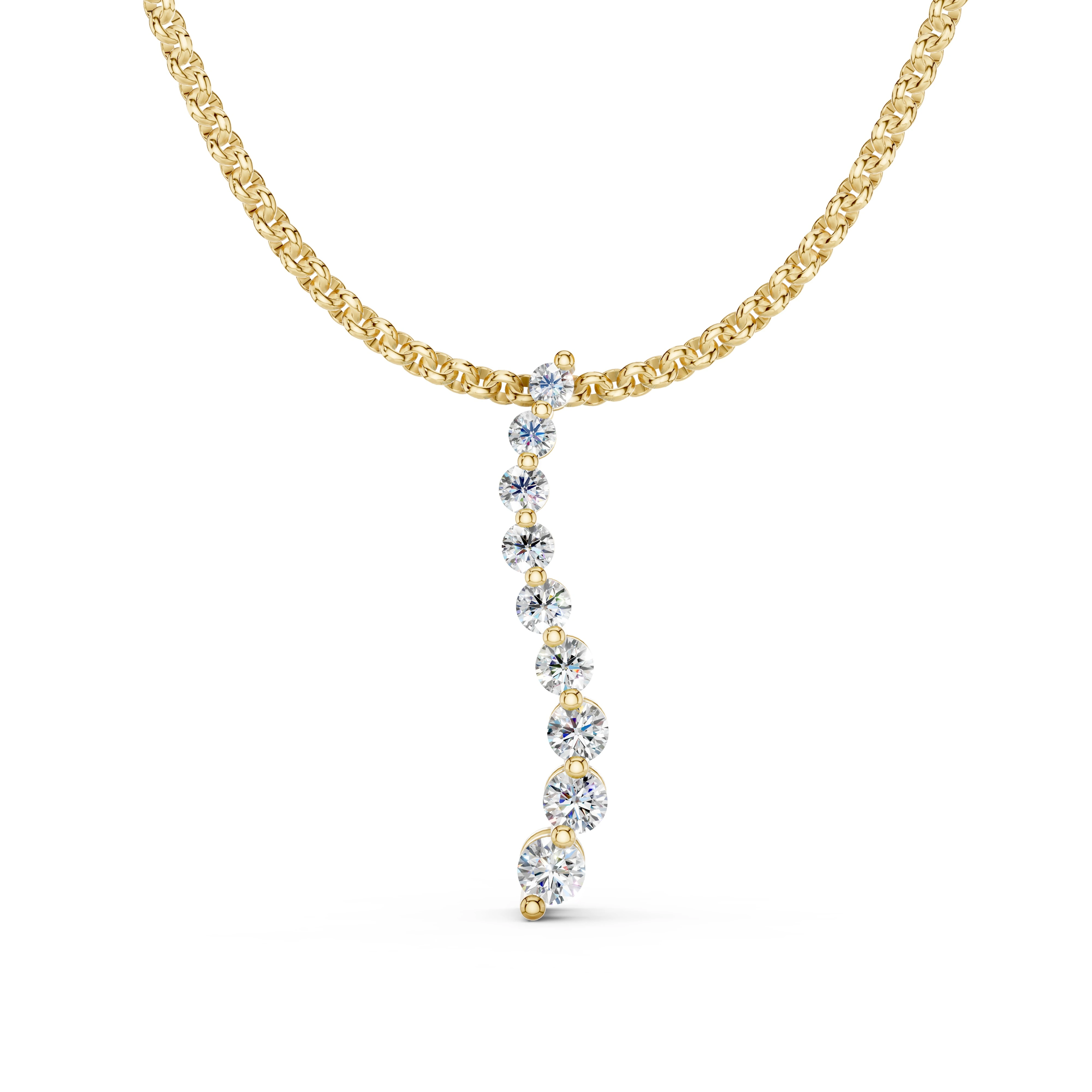 Elegantní zlatý nahrdelník s diamanty