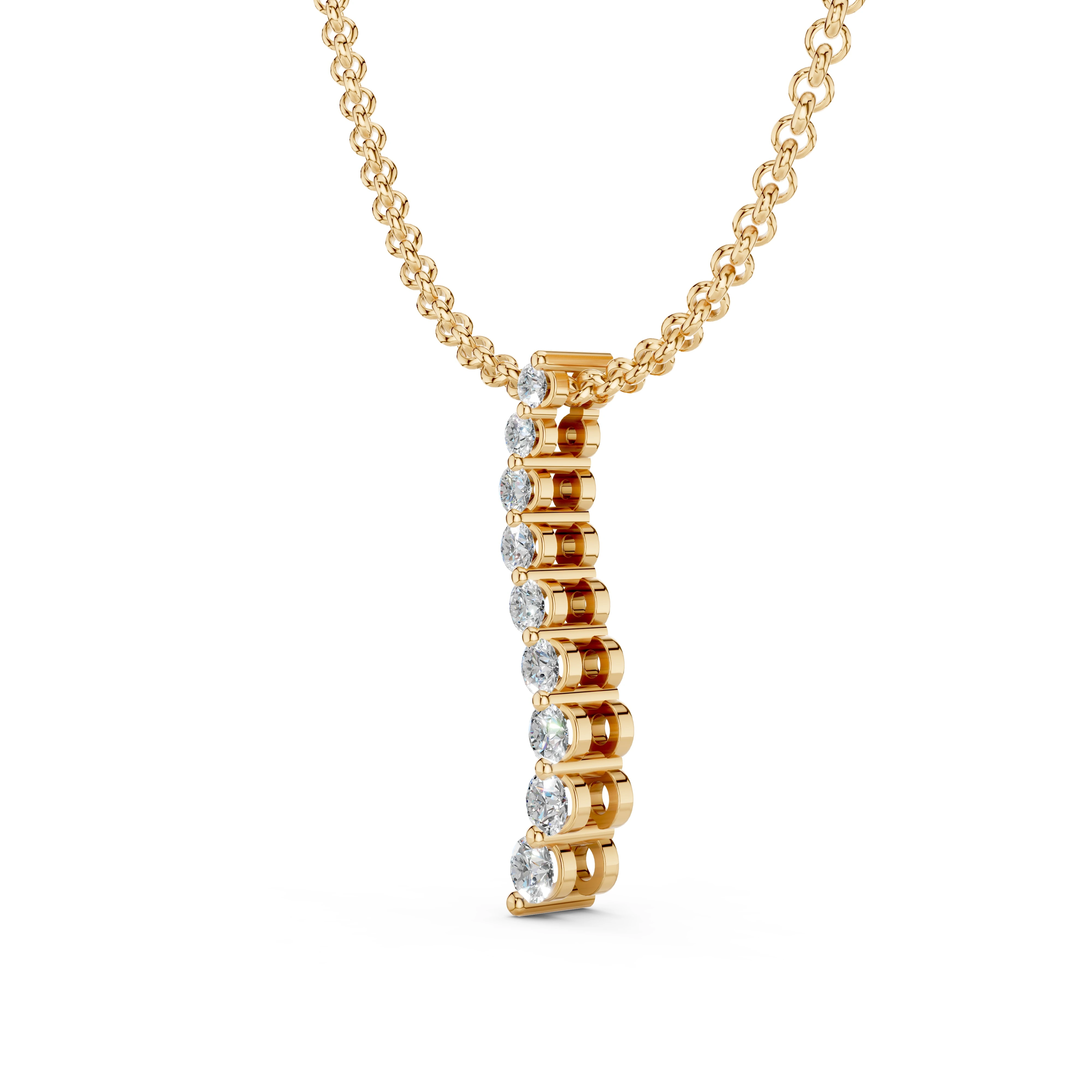 Elegantní zlatý nahrdelník s diamanty