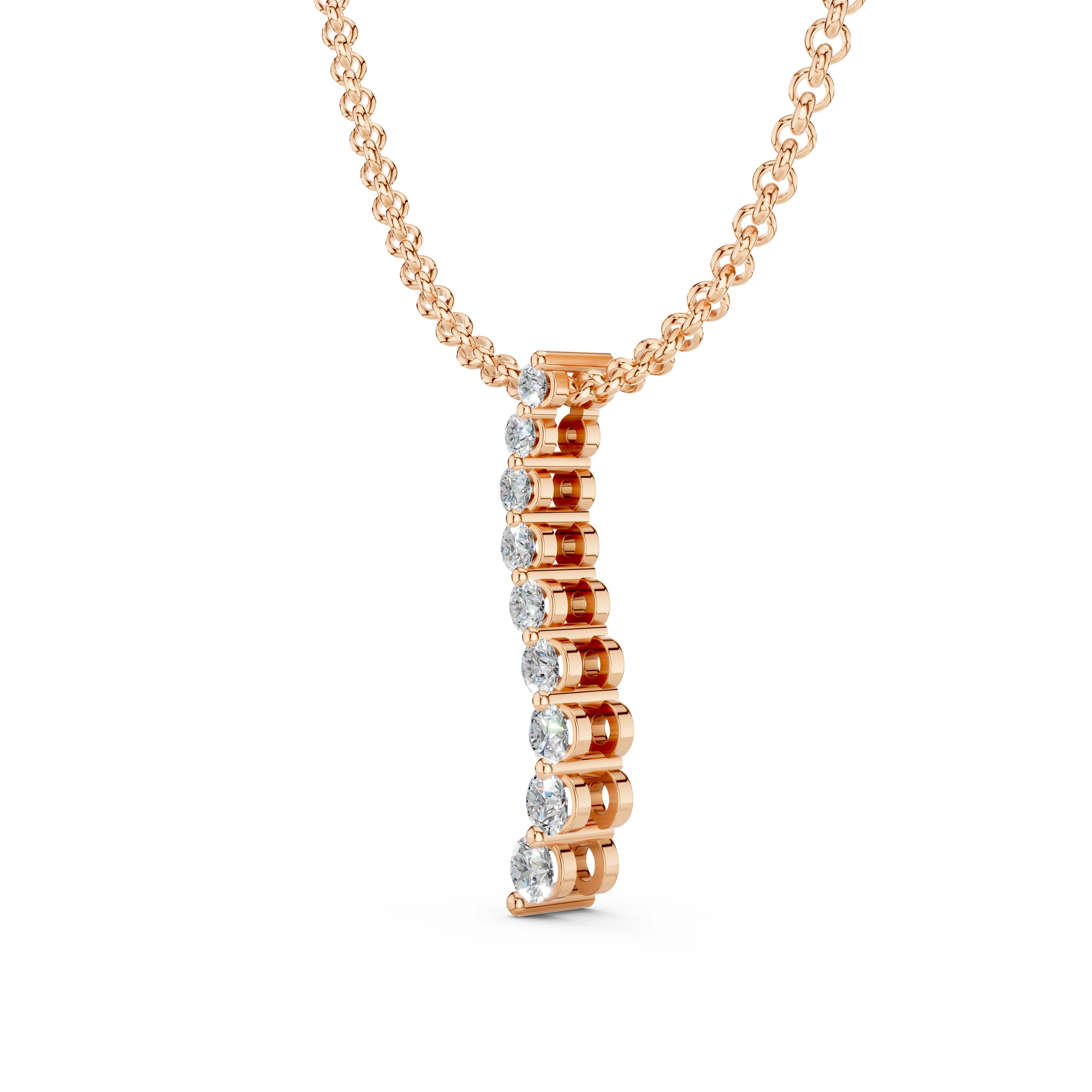 Elegantní zlatý nahrdelník s diamanty