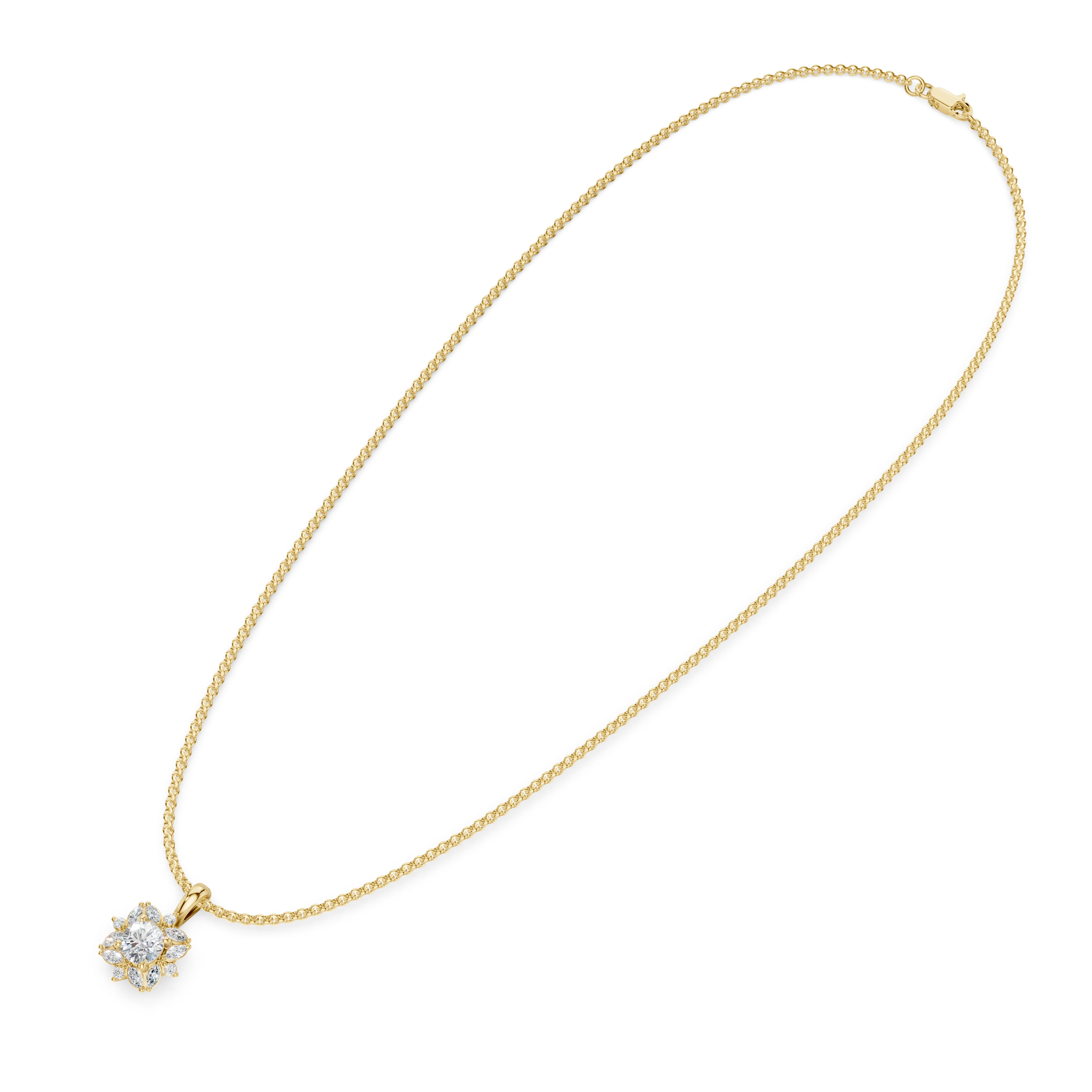 Zlatý náhrdelník s diamanty