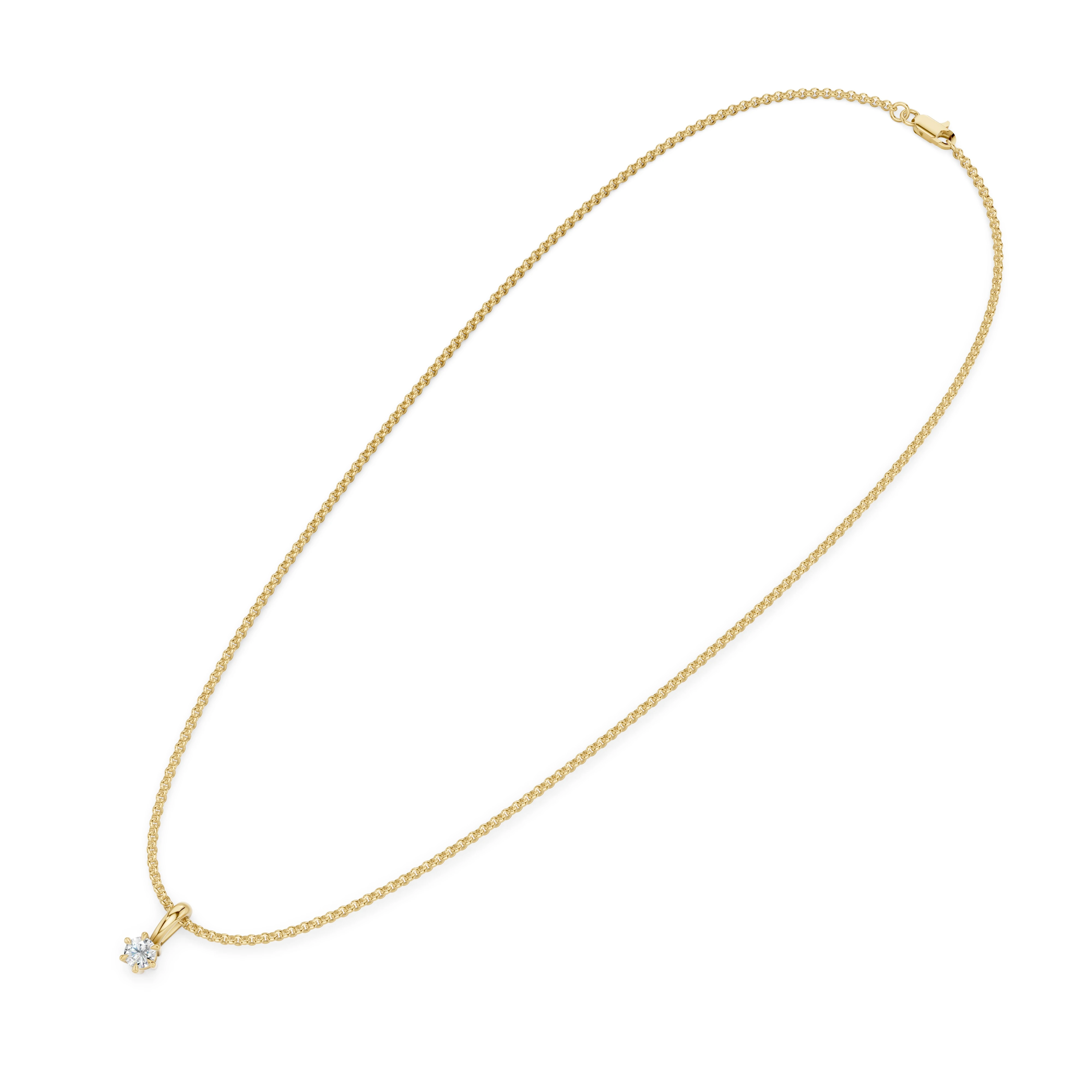 Zlatý náhrdelník s diamanty