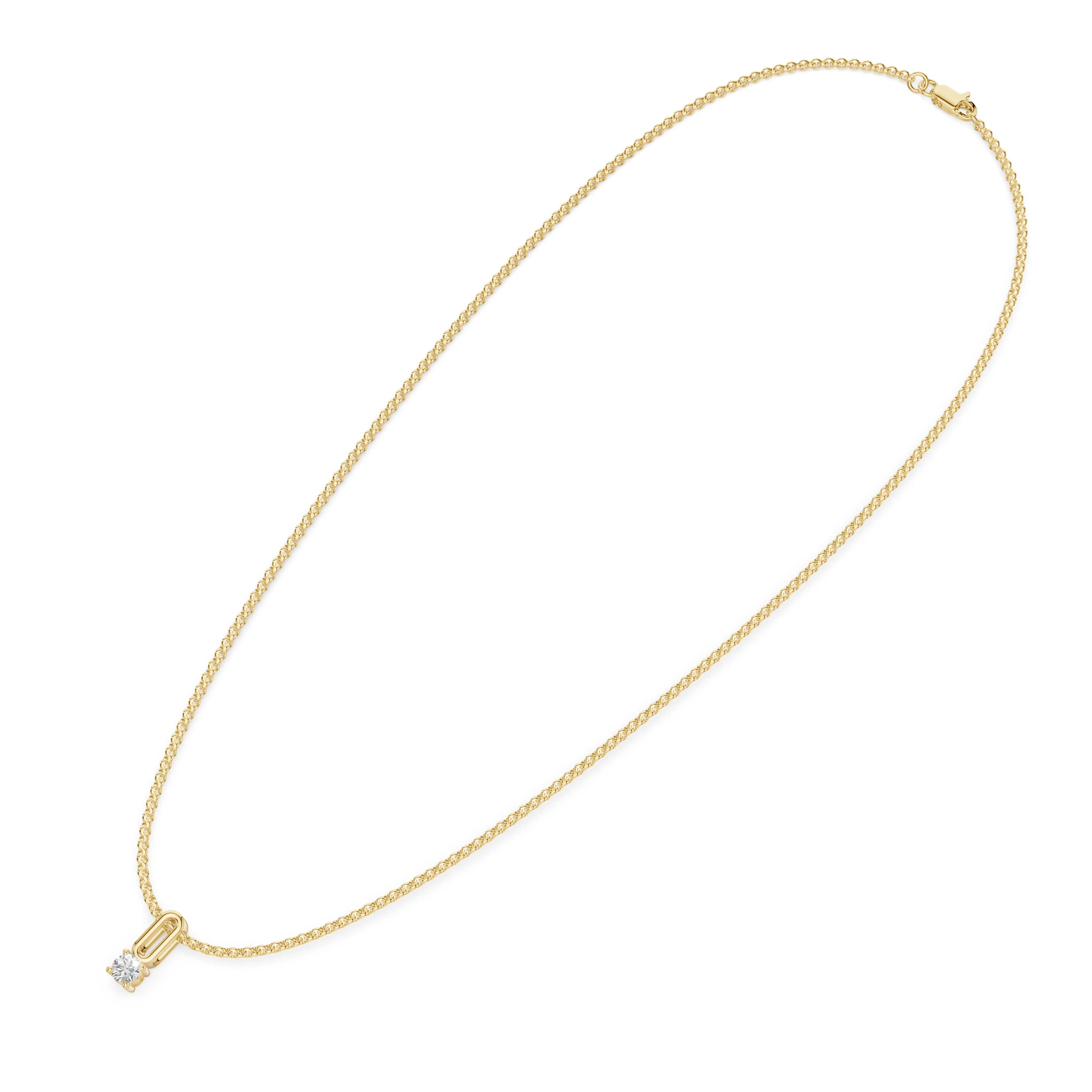 Zlatý náhrdelník s diamantem N010