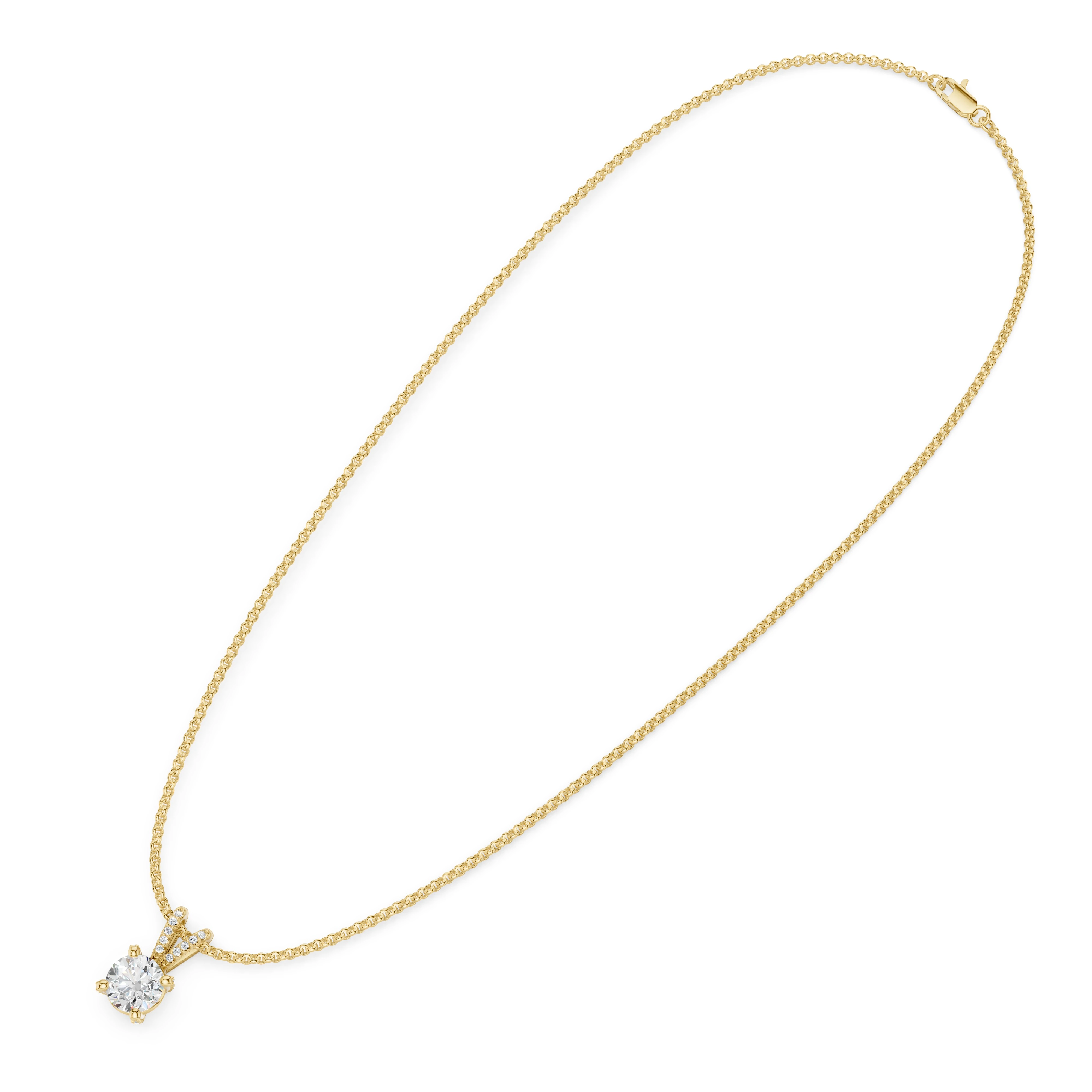 Zlatý náhrdelník s diamanty