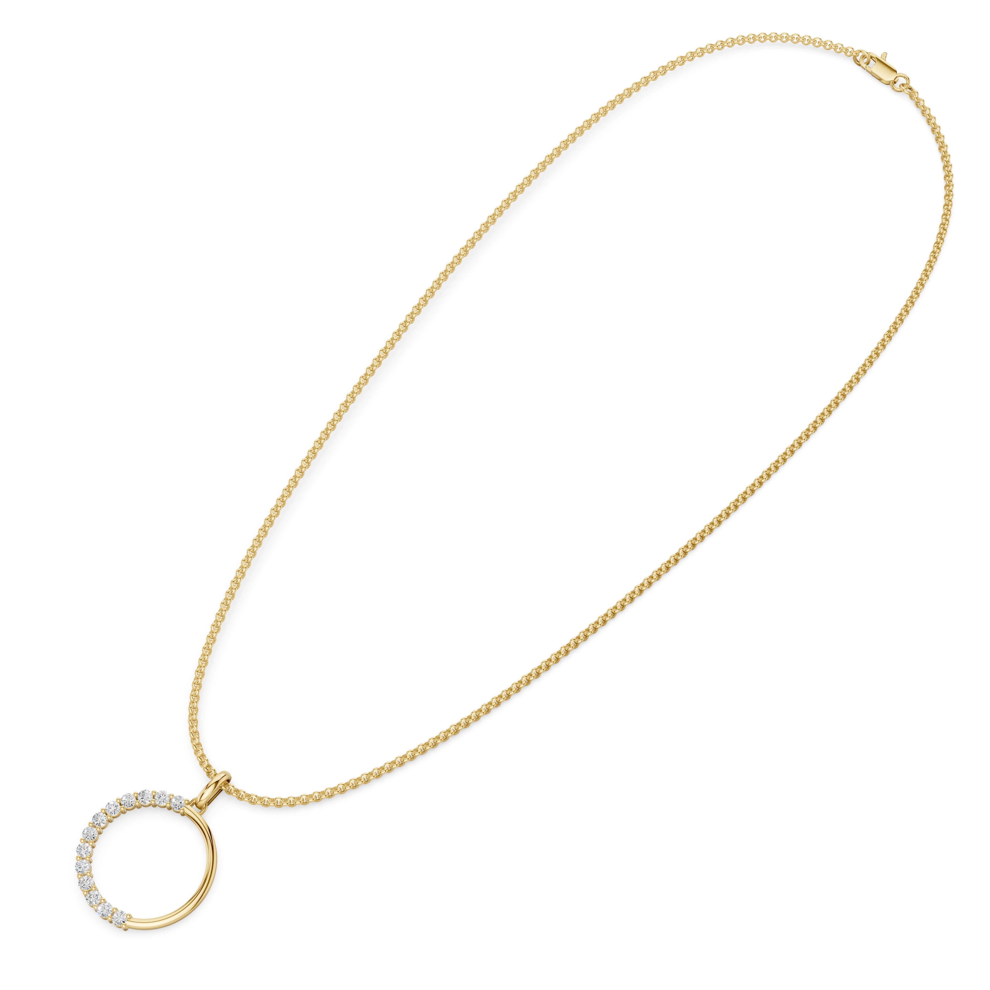 Zlatý náhrdelník s diamanty