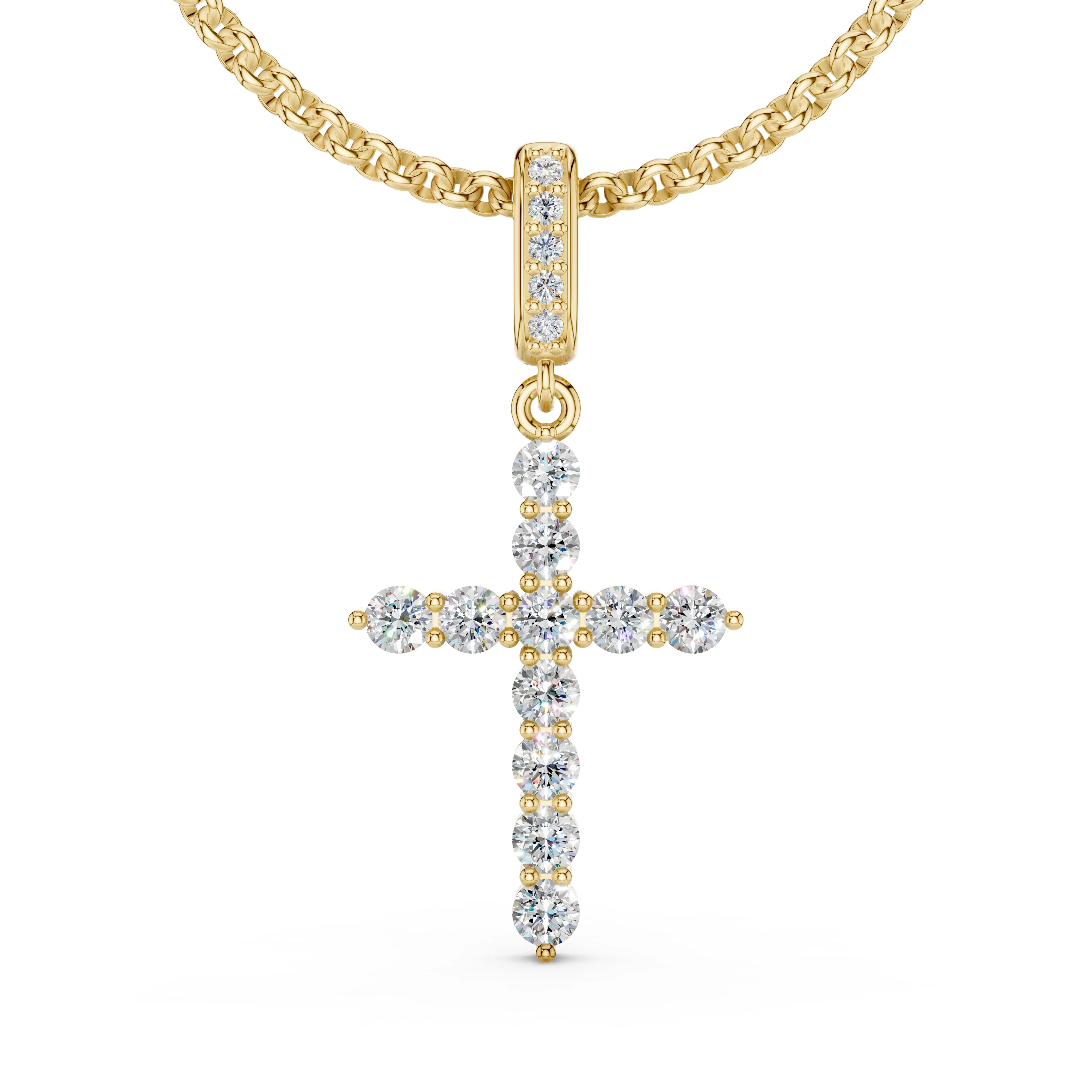 Zlatý přívěs N020 s přírodními diamanty