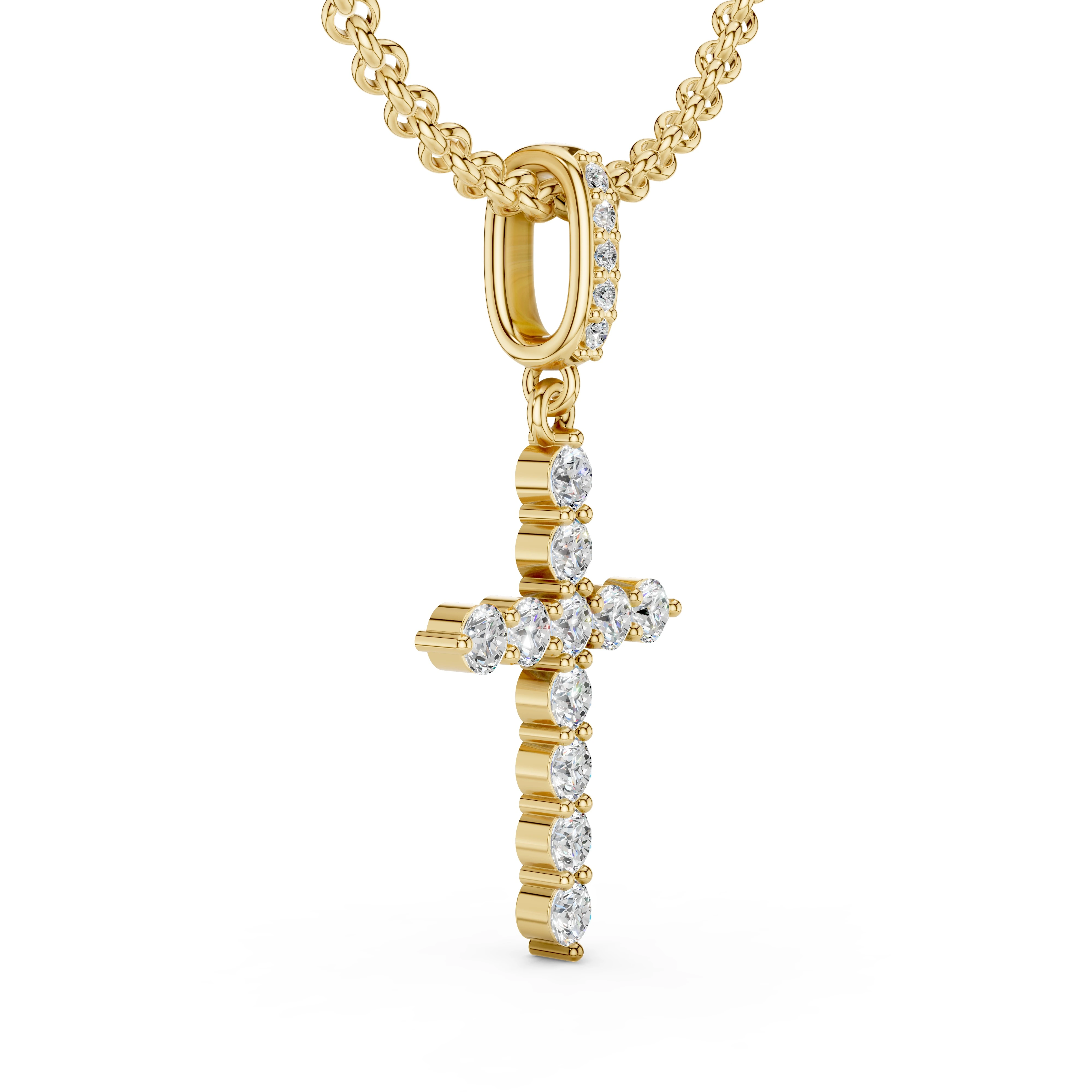 Zlatý náhrdelník s diamanty