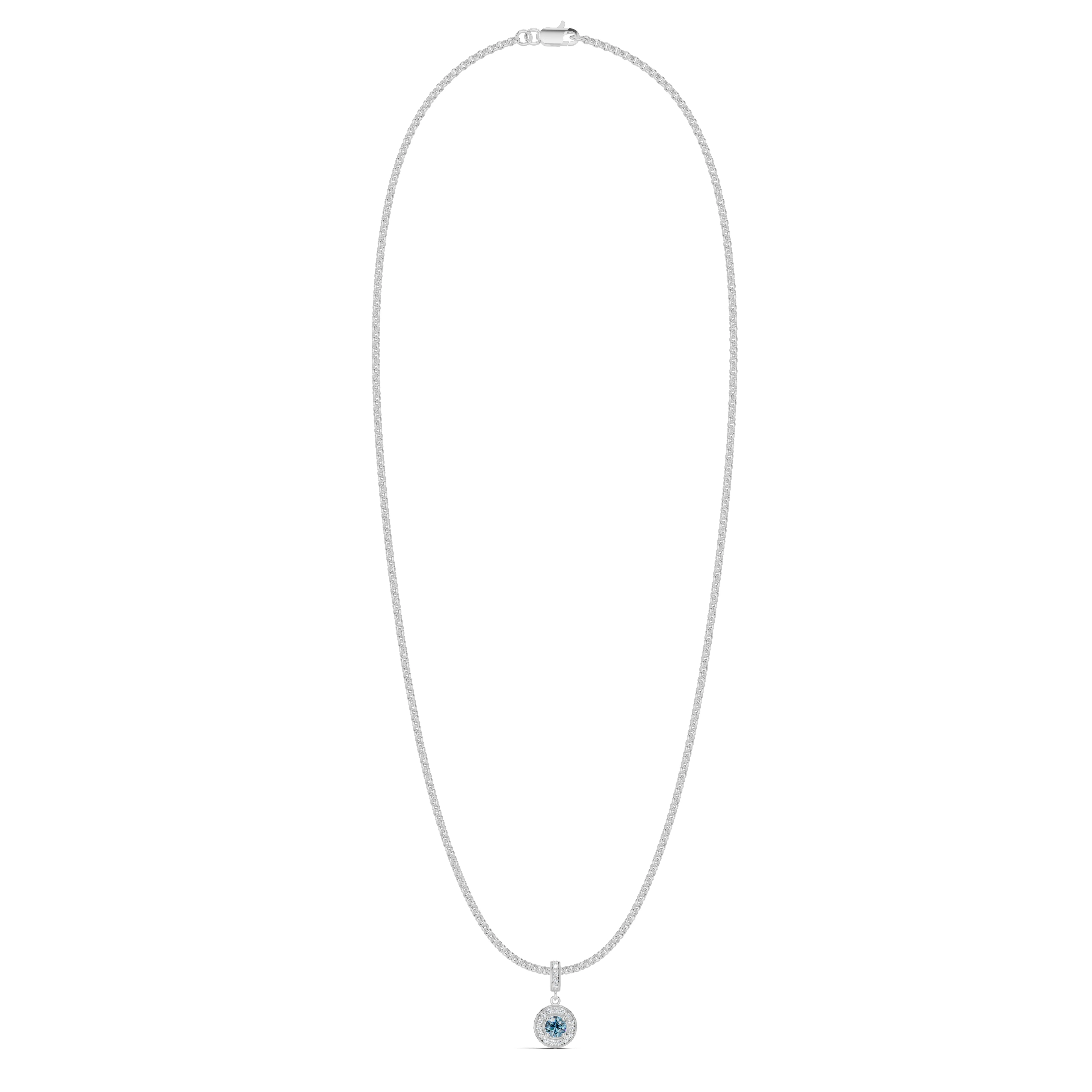 Zlatý náhrdelník s topazem a diamanty