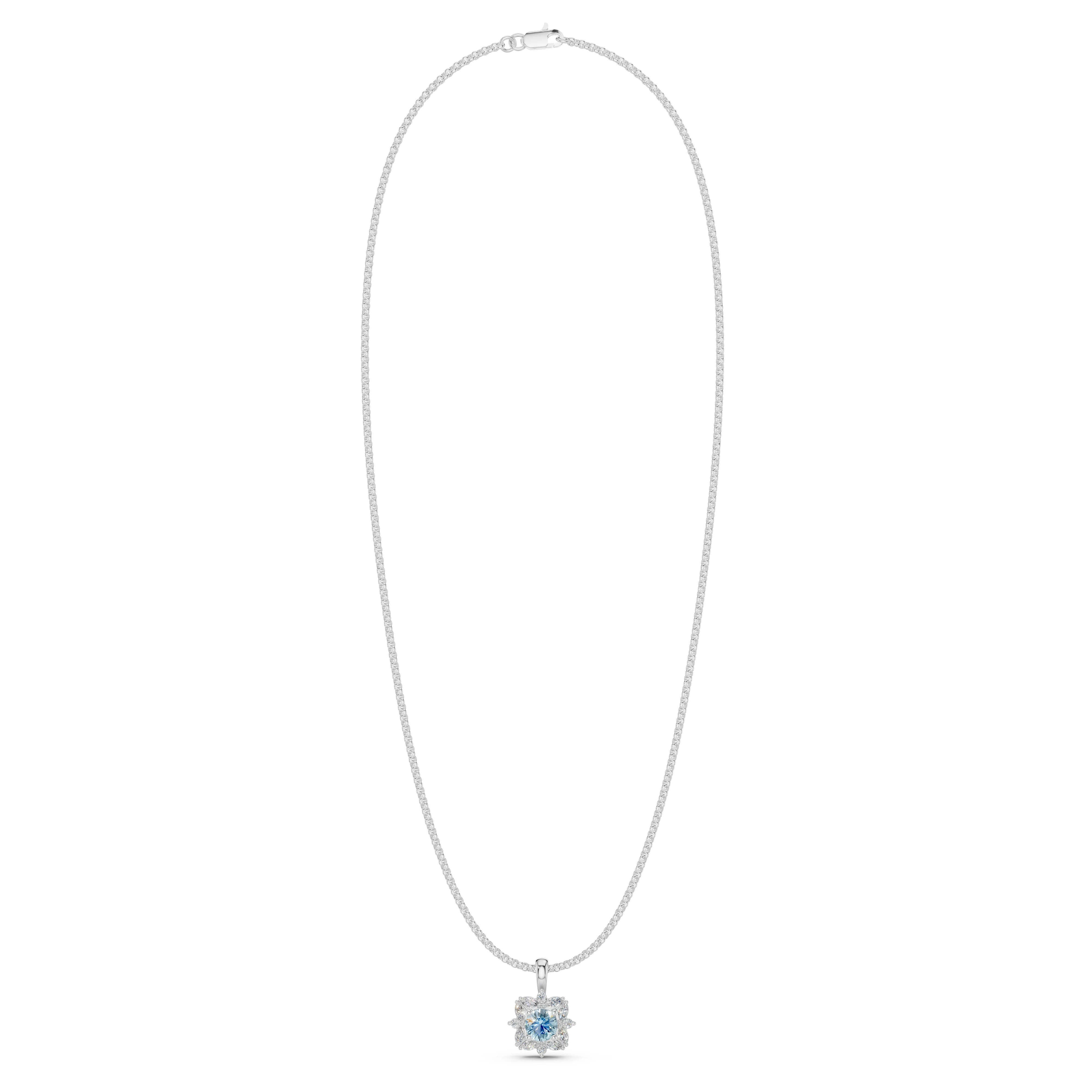 Zlatý náhrdelník s topazem a diamanty