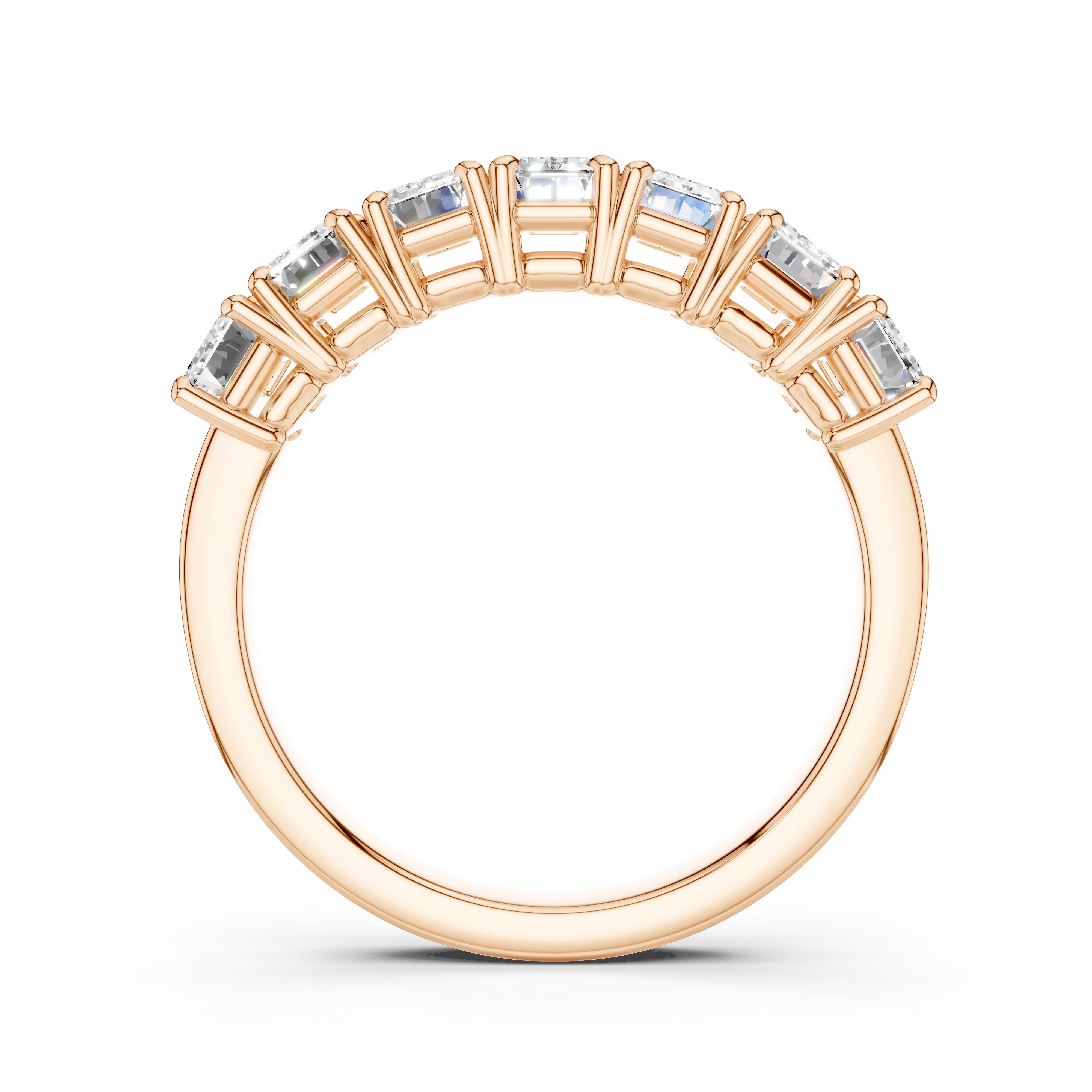 Luxusní zlatý prsten s diamanty v brusu emerald